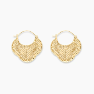 Shop Gorjana Maya Profile Hoop Earrings In Gold Plated Brass, Women's By