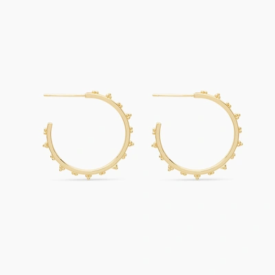 Shop Gorjana Costa Small Hoop Earrings In Gold Plated Brass, Women's By