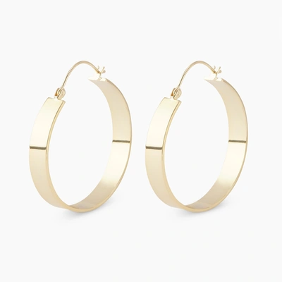 Shop Gorjana Jax Hoop Earrings In Gold Plated Brass, Women's By