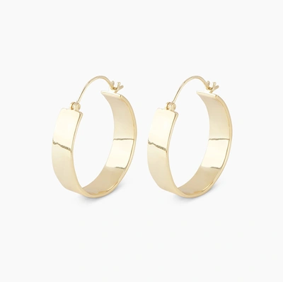 Shop Gorjana Jax Small Hoop Earrings In Gold Plated Brass, Women's By