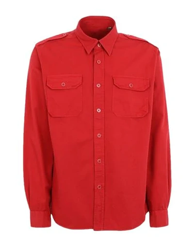 Shop Belstaff Man Shirt Red Size S Cotton