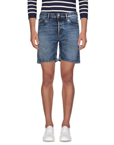 Shop Just Cavalli Denim Shorts In Blue