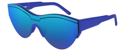 Shop Balenciaga Bb0004 Cat-eye Women's Sunglasses In Blue