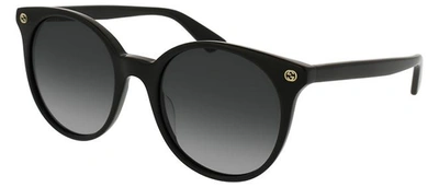 Shop Gucci Gg 0091s Round Sunglasses In Grey