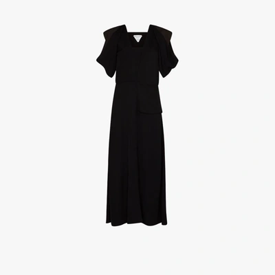 Shop Bottega Veneta Crêpe Midi Dress - Women's - Viscose In Black