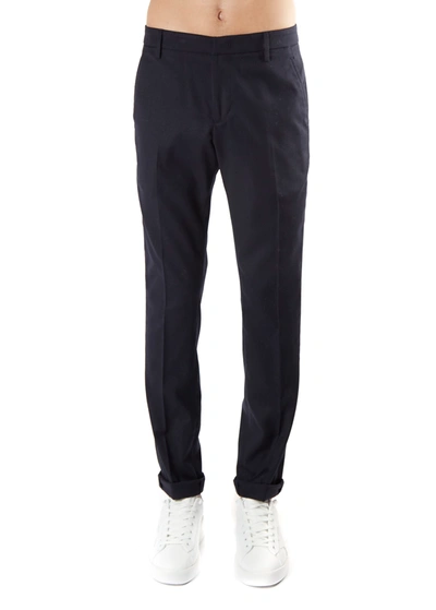 Shop Dondup Gaubert Trousers In Cotton In Virgin Wool In Dark Blue