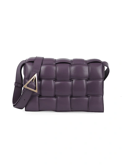 Shop Bottega Veneta Women's The Cassette Padded Leather Crossbody Bag In Grape