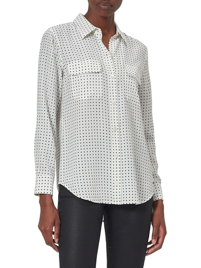 Shop Equipment Women's Slim Signature Silk Shirt In Nature White