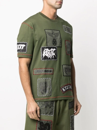 Shop Ktz Multi-patch T-shirt In Green