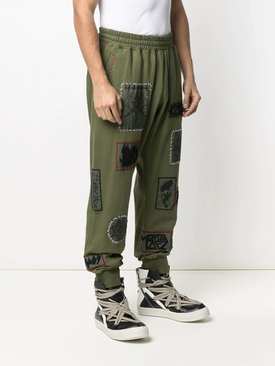 Shop Ktz Multi-patch Track Pants In Green