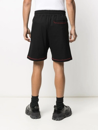Shop Ktz Multi-patch Unisex Shorts In Black