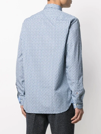 Shop Tommy Hilfiger Dot Print Shirt In Blue