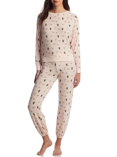 Shop Honeydew Intimates Star Seeker Mugs Knit Pajama Set In Petal Pink Mugs