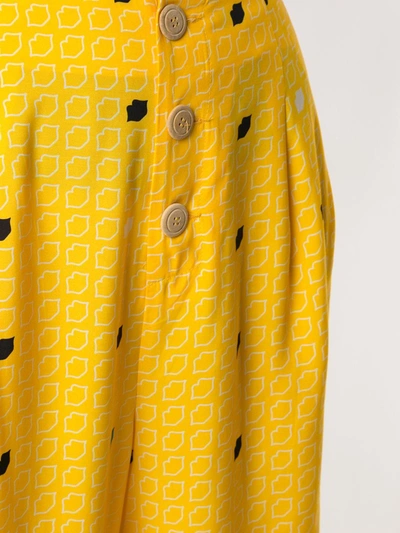 Shop Eva Gravataria Boca Wide-leg Trousers In Yellow