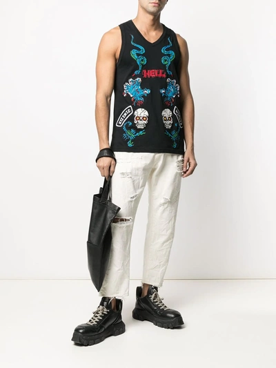 Ktz Patches Unisex Vest Top In Black