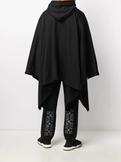 Shop Ktz Graphic-print Asymmetric Cape In Black