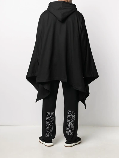 Shop Ktz Graphic-print Asymmetric Cape In Black