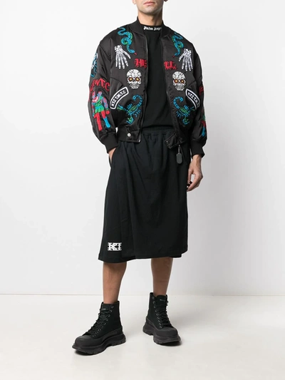 Shop Ktz Patch-detailed Bomber Jacket In Black