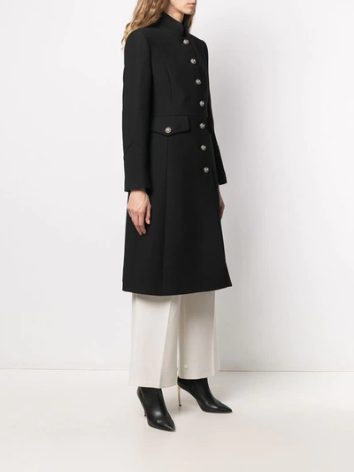 Shop Dolce & Gabbana Woolen Single-breasted Coat In Black
