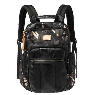 Pre-owned Tumi Camouflage Nylon And Leather Alpha Bravo Nellis Backpack In Multicolor