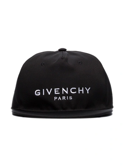 Shop Givenchy Logo Cotton Cap In Black