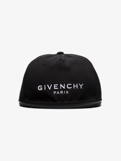 Shop Givenchy Logo Cotton Cap In Black
