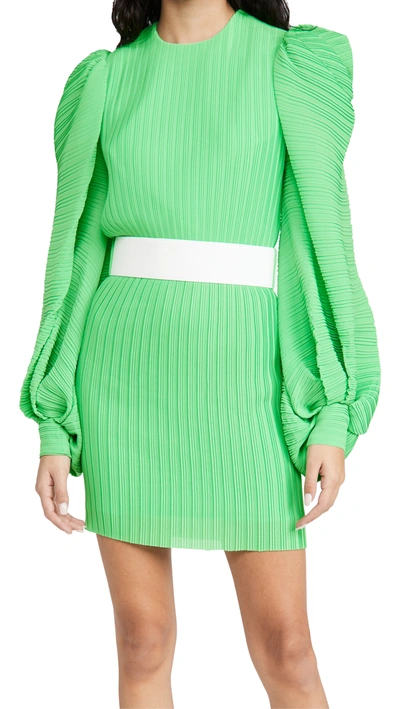 Shop Solace London Marina Mini Dress In Bright Green
