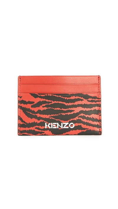 Shop Kenzo Cardholder In Medium Red