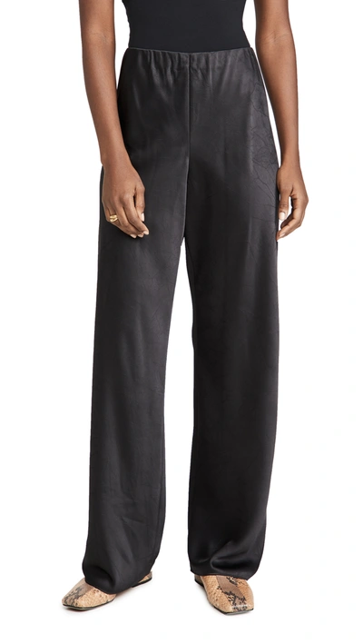 Shop Vince Satin Bias Pants In Black