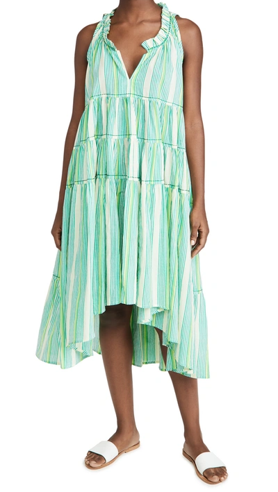Shop Ro's Garden Sasha Dress In Nina Stripes Green
