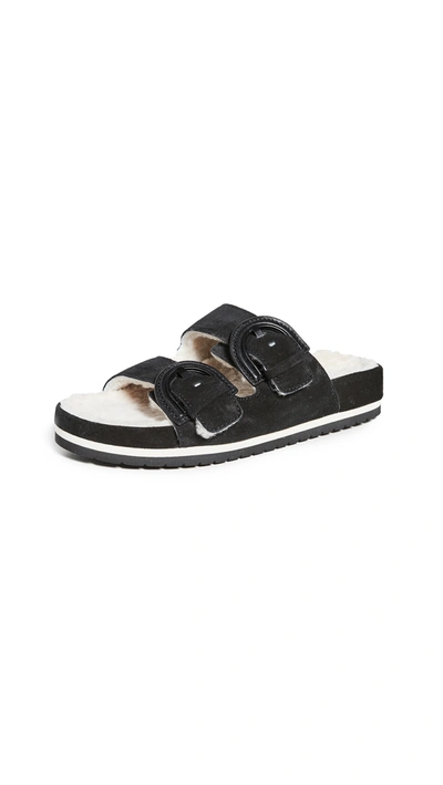 Shop Vince Glyn Slide Sandals In Black