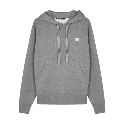 Shop Acne Studios Ferris Face Grey Melangé Cotton Sweatshirt