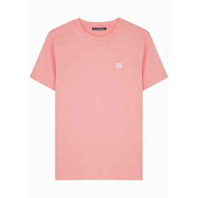 Shop Acne Studios Elisson Pink Cotton T-shirt