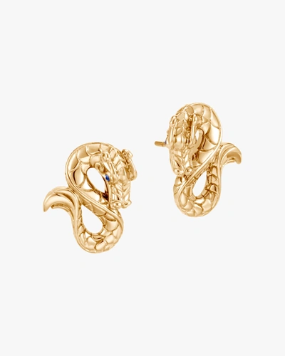 Shop John Hardy Legends Naga 18k Gold Stud Earrings | Sterling Silver
