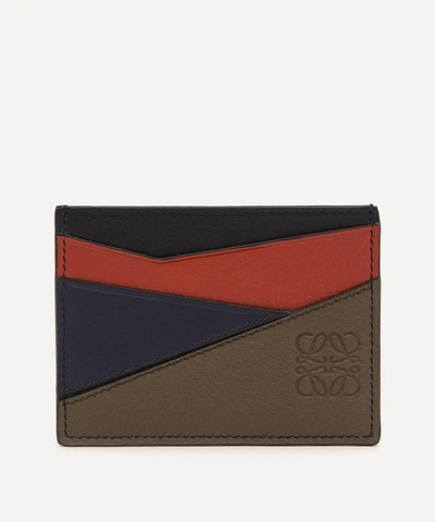 Shop Loewe Puzzle Plain Leather Card Holder In Multi