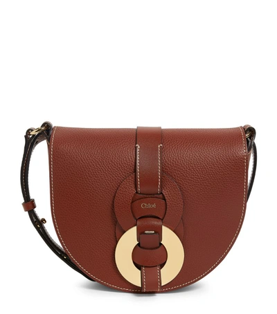 Shop Chloé Small Leather Darryl Saddle Bag