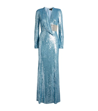 Shop Jenny Packham Sequinned Franca Gown