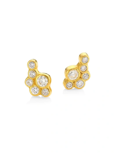 Shop Gurhan Women's Pointelle 22k Yellow Gold & Diamond Crawler Earrings