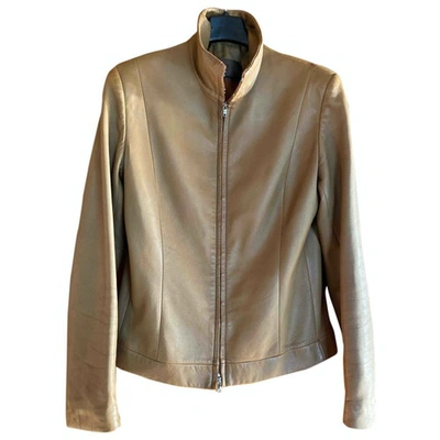 Pre-owned Loewe Camel Leather Leather Jacket