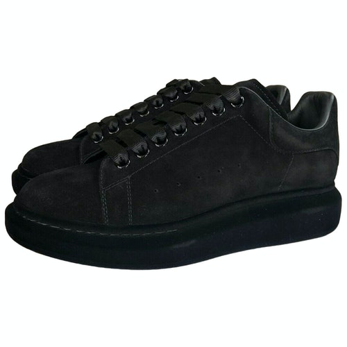 alexander mcqueen trainers black suede