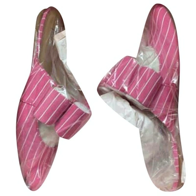 Pre-owned Polly Plume Pink Cloth Ballet Flats