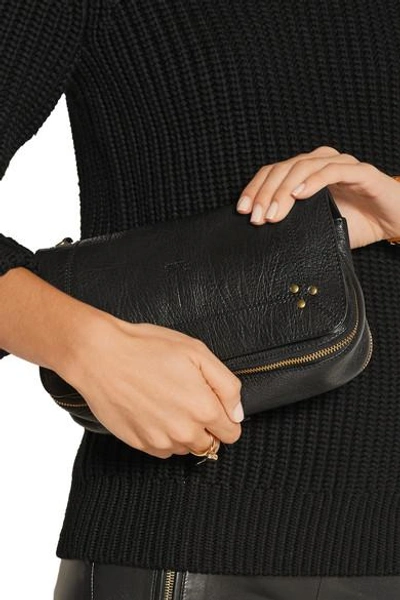 Shop Jérôme Dreyfuss Bobi Textured-leather Shoulder Bag In Black