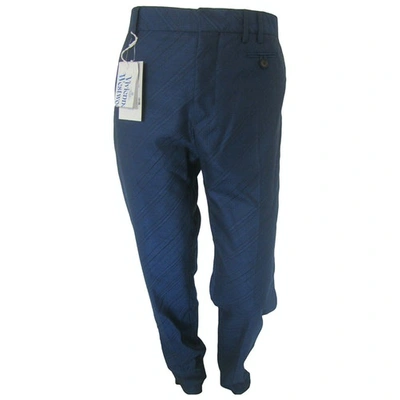 Pre-owned Vivienne Westwood Blue Wool Trousers