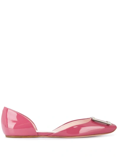 Shop Roger Vivier Flat Shoes In Rosso