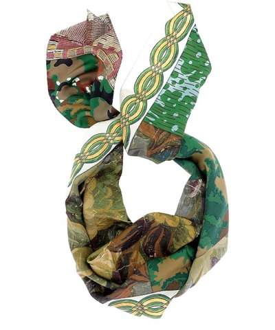 Shop Pierre-louis Mascia "aloeuw" Silk Foulard In Green