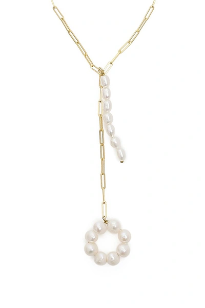 Shop Timeless Pearly Chain Necklace With Pearls In Variante Abbinata