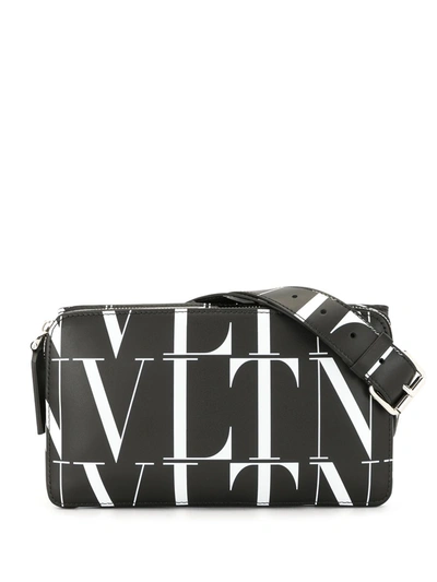 Shop Valentino Vltn Print Belt Bag In Black