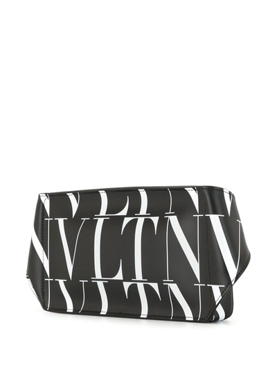 Shop Valentino Vltn Print Belt Bag In Black