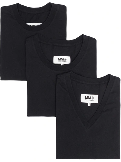 Shop Mm6 Maison Margiela Cotton T-shirt In Black