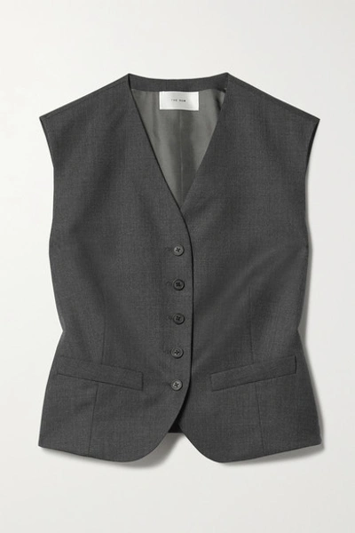 Shop The Row Vega Wool Vest In Anthracite